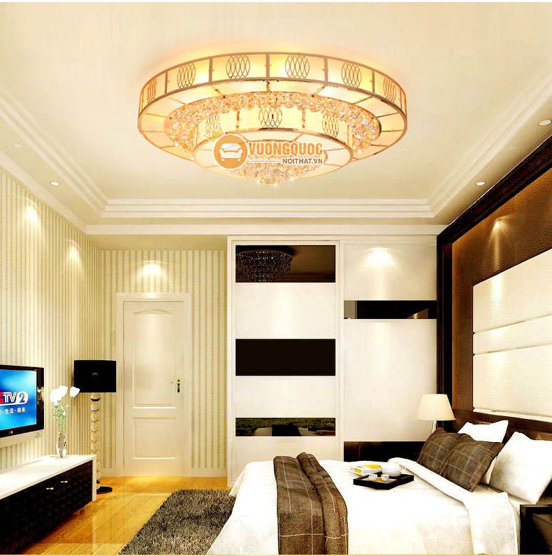 Đèn ốp trần bánh tiêu đẹp cho phòng khách CM260-10